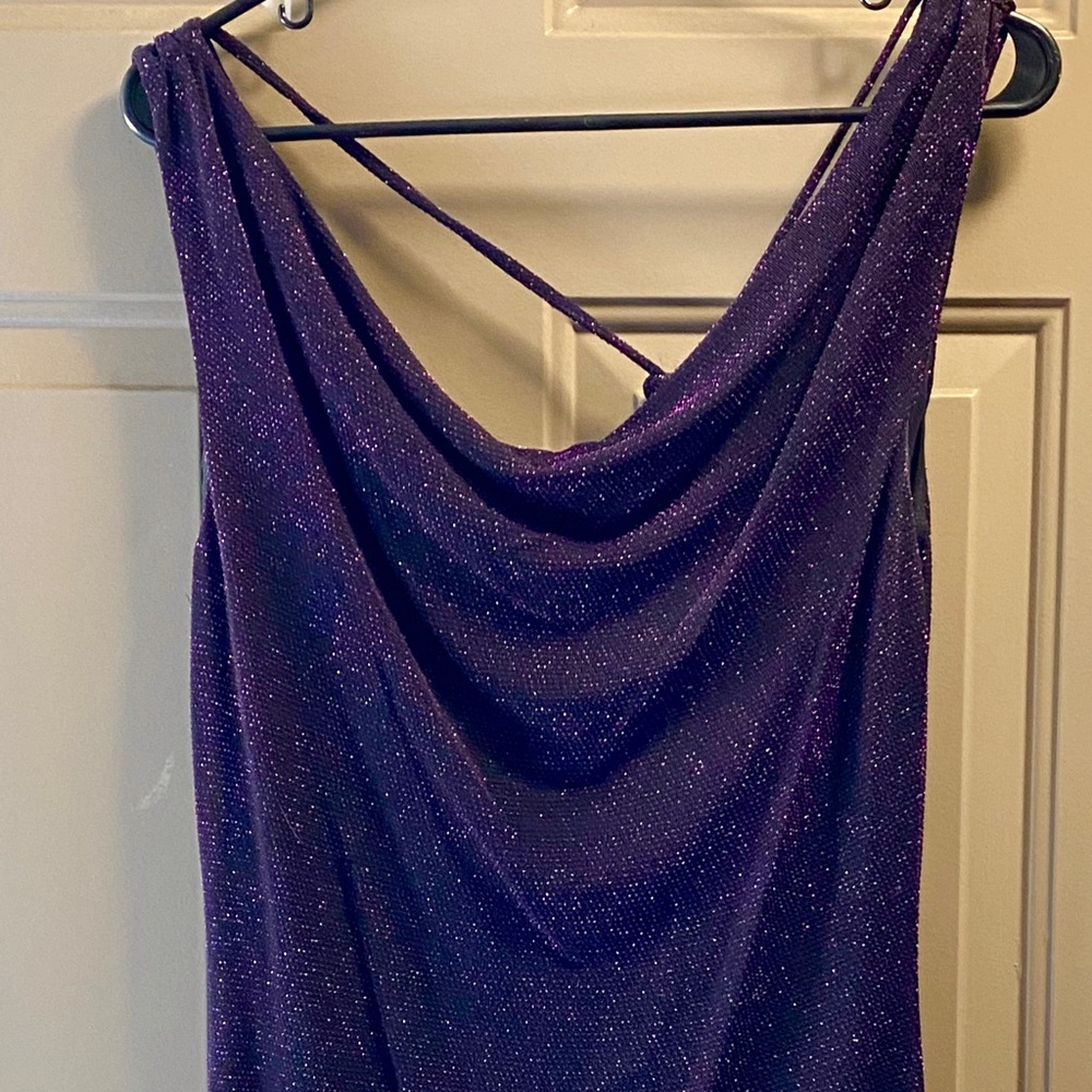 Rock and Republic Black Dress with Purple Sparkle